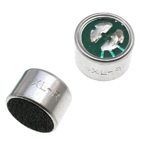Mikrofon pojemnościowy elektretowy 9,7 × 6,7 mm, 4,5 V, z polami lutowniczymi, KPCM15E