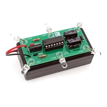 Bateryjny sygnalizator optyczny 6×LED 9V z efektem rozbłysku - zlutowany KIT AVT 791