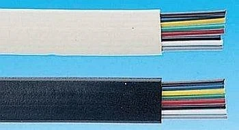 Przewód PT 4 × 0,5 mm, płaski, biały, do domofonów i systemów alarmowych, 1 mb