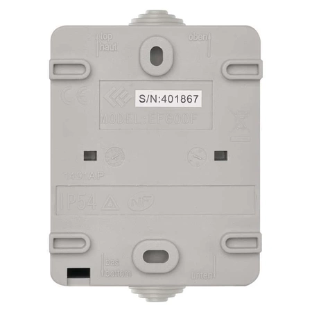 Gniazdo elektryczne bryzgoszczelne IP54 z klapką, montaż natynkowy EMOS A1397