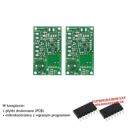 Bezprzewodowy system powiadamiania z informacją zwrotną, PCB's i mikroprocesory do projektu AVT5855