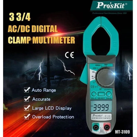 Miernik cęgowy 30mm, 400A AC/DC, MT-3109 Proskit
