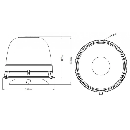 Lampa ostrzegawcza LED do pojazdu, 28W, 10 LED, światło pomarańczowe, magnes, R65 R10, 12V/24V, ALR0068