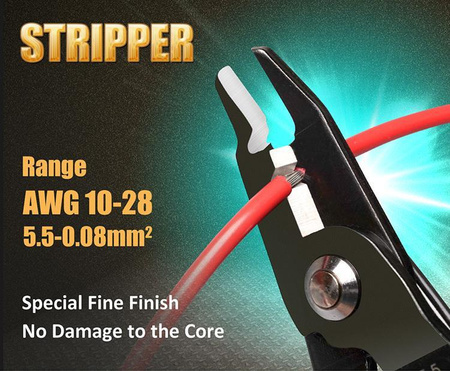 Szczypce wielofunkcyjne 4w1: (Zaciskarka, ściągacz izolacji, obcinaczki i szczypce) CP-419 Proskit