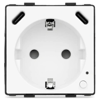 Gniazdko elektryczne Schuko z USB-C 20W z watomierzem ZigBee białe podtynkowe (moduł bez ramki) - TAWOIA Smart Home