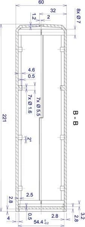 Obudowa uniwersalna Z26, 220 × 220 × 60 mm, PS, czarna, z panelami bocznymi, Kradex