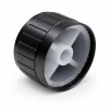 Gałka aluminiowa do potencjometru na oś 6mm - 30x17mm - czarna, srebrny znacznik - GCL30