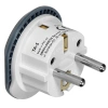 Adapter podróżny Virone TA5 Go To Europe 230V 13A – przejściówka europejska E/F z gniazdem uniwersalnym