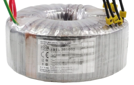 Transformator toroidalny 250VA Indel TSTL 250/002 230V (390V-0-390V, 3.15V-0-3.15V, 6.3V) do wzmacniaczy lampowych