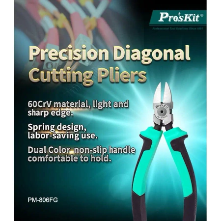 Szczypce obcinaczki boczne 160mm, Proskit PM-806FG