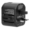 Adapter podróżny Virone TA6 Go World USB - Adapter turystyczny do gniazdek USA UK EU AUS 2×USB 2,4A czarny