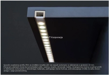 Profil PDS MDF, osłonka mleczna, 1m