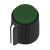 Gałka ze wskaźnikiem, oś 6mm, fi13x15mm, zielona