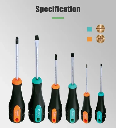 Zestaw wkrętaków płaskich i krzyżakowych PH 6szt, Proskit SD-2301