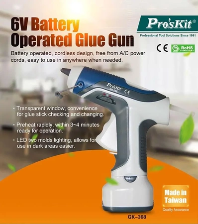 Pistolet do kleju na gorąco Proskit GK-368 bezprzewodowy, sztyfty 7mm