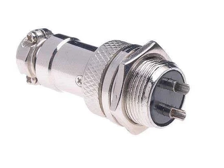 Gniazdo + wtyk na panel, seria C091 (GX16), dł. 47mm / 2 pin