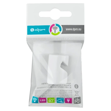 Uchwyt kabla ceramiczny 20x30mm, natynkowy biały Ceramic Loft