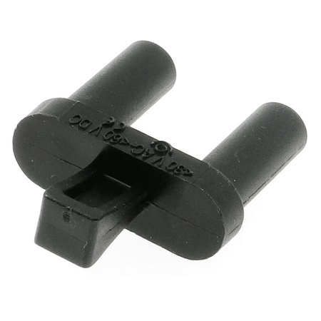 Mostek izolowany, 2 wtyki izolowane 4mm, czarny