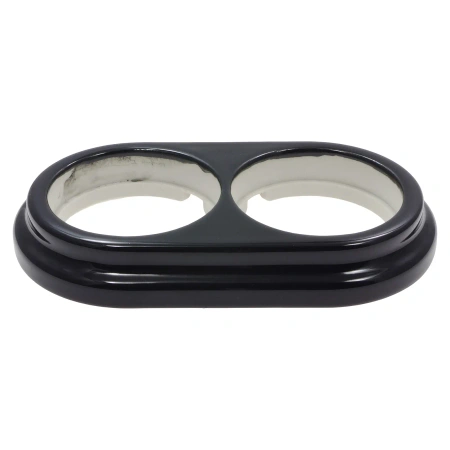 Ramka ceramiczna podwójna czarna do włączników i gniazd natynkowych Ceramic Loft