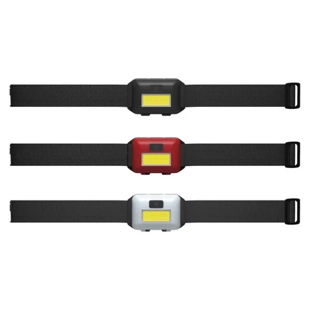 Latarka czołowa LED, 1 W, 110 lm, dioda COB, 3 × AA, zasięg 15 m, EMOS P3538