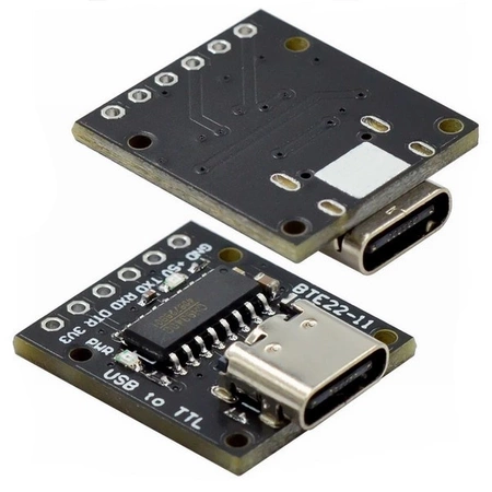 Konwerter szeregowy USB-C na TTL 3,3V/5V - CH340E - alternatywny moduł CH340G