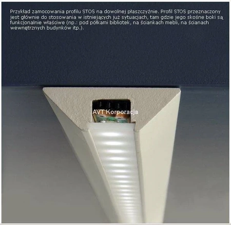 Profil STOS MDF, osłonka mleczna, 1m