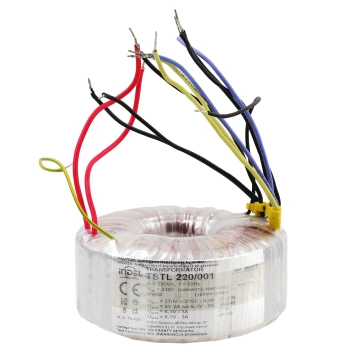 Transformator toroidalny lampowy TSTL 220/001, 220VA, 270V-0-270V + 0-5-6,3V + 2 × 6,3V, Indel