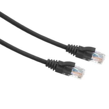 Patchcord LAN UTP kat. 6, 2 m, czarny, wtyki RJ45