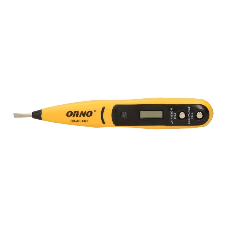 Próbnik napięcia stykowy 12–250 V, 50–500 Hz, długość 145 mm, wyświetlacz LCD, ORNO 1320