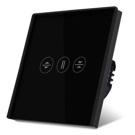 Włącznik dotykowy szklany żaluzjowy / roletowy (up/down) 1000W - sterowanie ZigBee - czarny - Tawoia Smart Home
