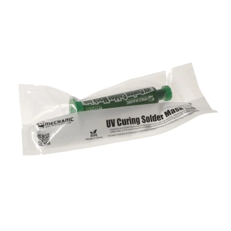 Soldermaska UV LVH-900, zielona, strzykawka 10 ml, Mechanic