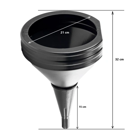 Lejek do paliwa cieczy benzyny duży prosty 21 cm AMIO-02459