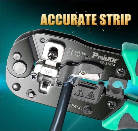 Zaciskarka RJ45 do wtyków 8 pin kat.5/6/7, Proskit CP-376TA