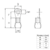 Końcówka oczkowa izolowana M4 0.5-1.5mm² - końcówka kablowa SGE