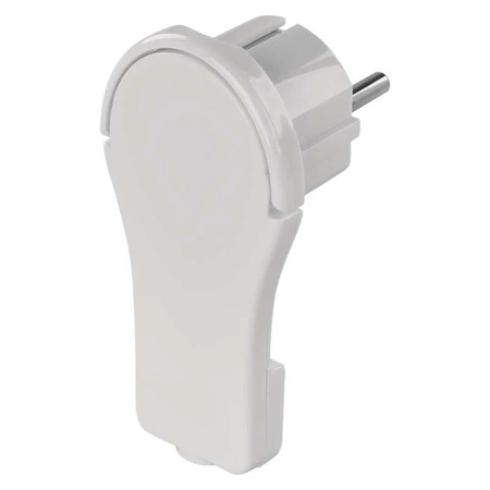 Płaski wtyk sieciowy 230V z uziemieniem, kątowy, P0066