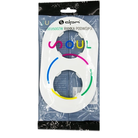 Ramka podwójna, plastikowa, owalna, biała, Soul/Oval