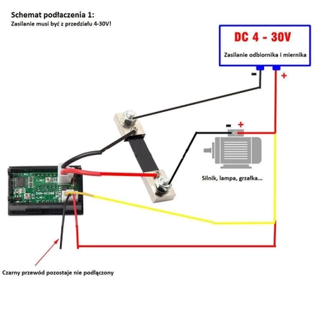 Miernik woltomierz i amperomierz 0-100V - 50A - 0.28' Red/Red - w obudowie