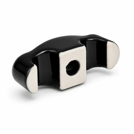 Uchwyt kabla podwójny ceramiczny czarny 35x11mm Ceramic Classic Loft