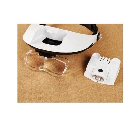 Lupa nagłowna LED MG81001-G, 2LED, 5 wymiennych szkieł