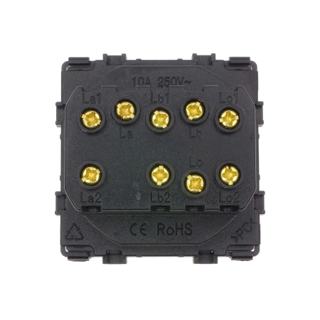 Moduł - Włącznik światła schodowy potrójny - złoty - Tawoia Glass