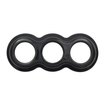 Ramka potrójna okrągła typu ósemka ceramiczna czarna Ceramic Loft