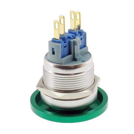 Przełącznik PBS34M monostabilny okrągły 3A 250V zielony