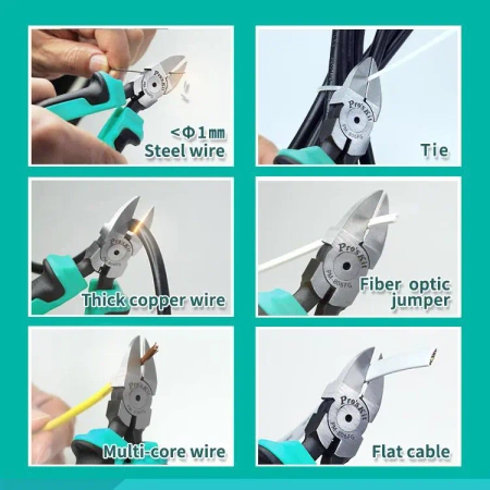 Szczypce obcinaczki boczne 160mm, Proskit PM-806FG