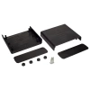 Obudowa uniwersalna Z4W, 129,6 × 149,3 × 50 mm, PS, czarna, wentylowana, z panelami bocznymi, Kradex