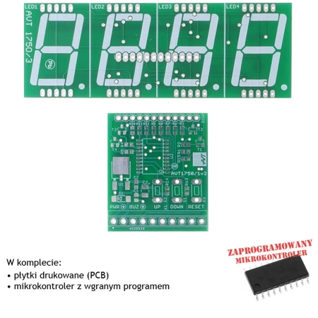 Licznik impulsów wersja 27mm, PCB's i mikroprocesor do projektu AVT1750/2