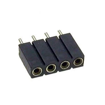 Gniazdo jednorzędowe 4pin, r.2.54, h=7mm, precyzyjne, łamane