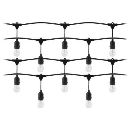 Solarna girlanda oświetleniowa 10m + 10 żarówek LED E27, 3000K Virone LG-4