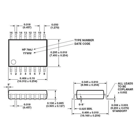 Konwerter RS232 MAX232CWE - 2 kanały - SOIC16 - 5V