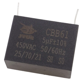 Kondensator rozruchowy do silnika 5µF 450VAC, CBB61, do druku, raster 42mm, 47 × 19 × 31 mm