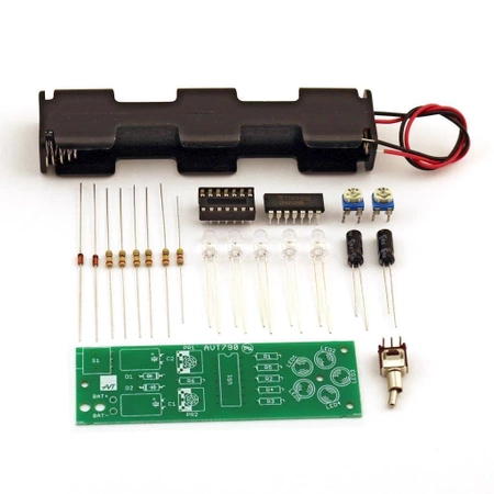 Bateryjny sygnalizator optyczny 5×LED 6V z regulacją błysku - KIT AVT 790